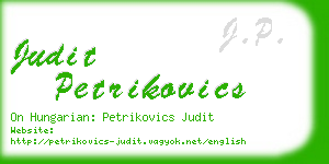 judit petrikovics business card